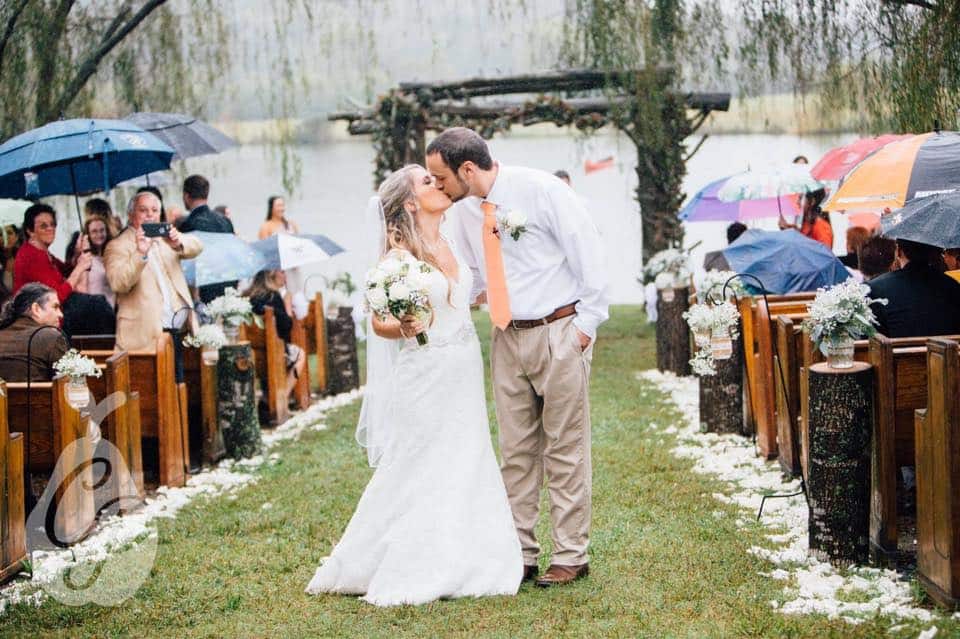 Rainy Wedding Day | Spring Lake Events Rockmart, GA
