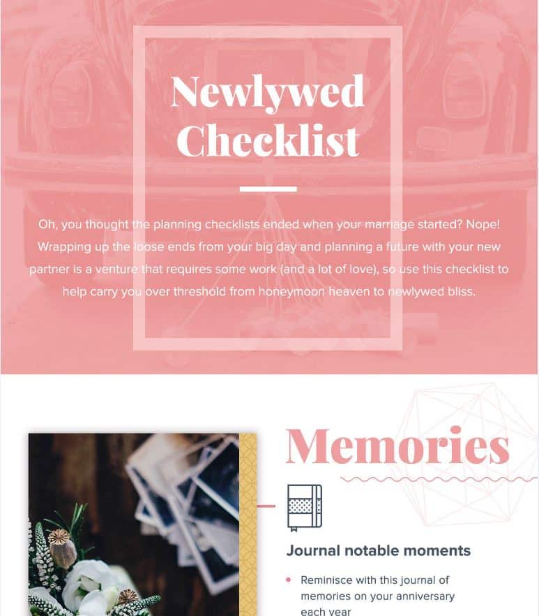 newlywed checklist